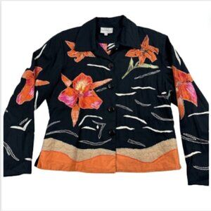 Nouveau Monde By Kaktus Floral Blazer Jacket, M